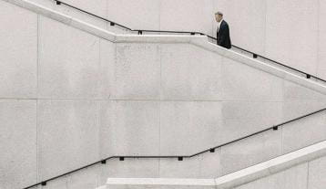 man on stairs