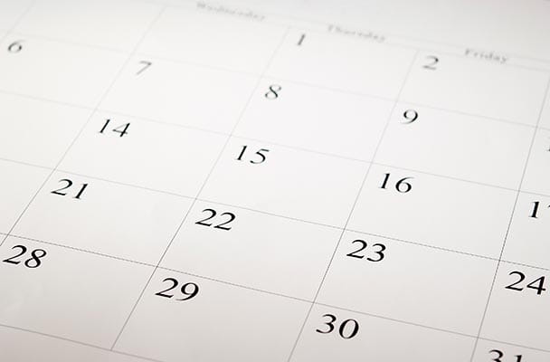 Calendar dates image