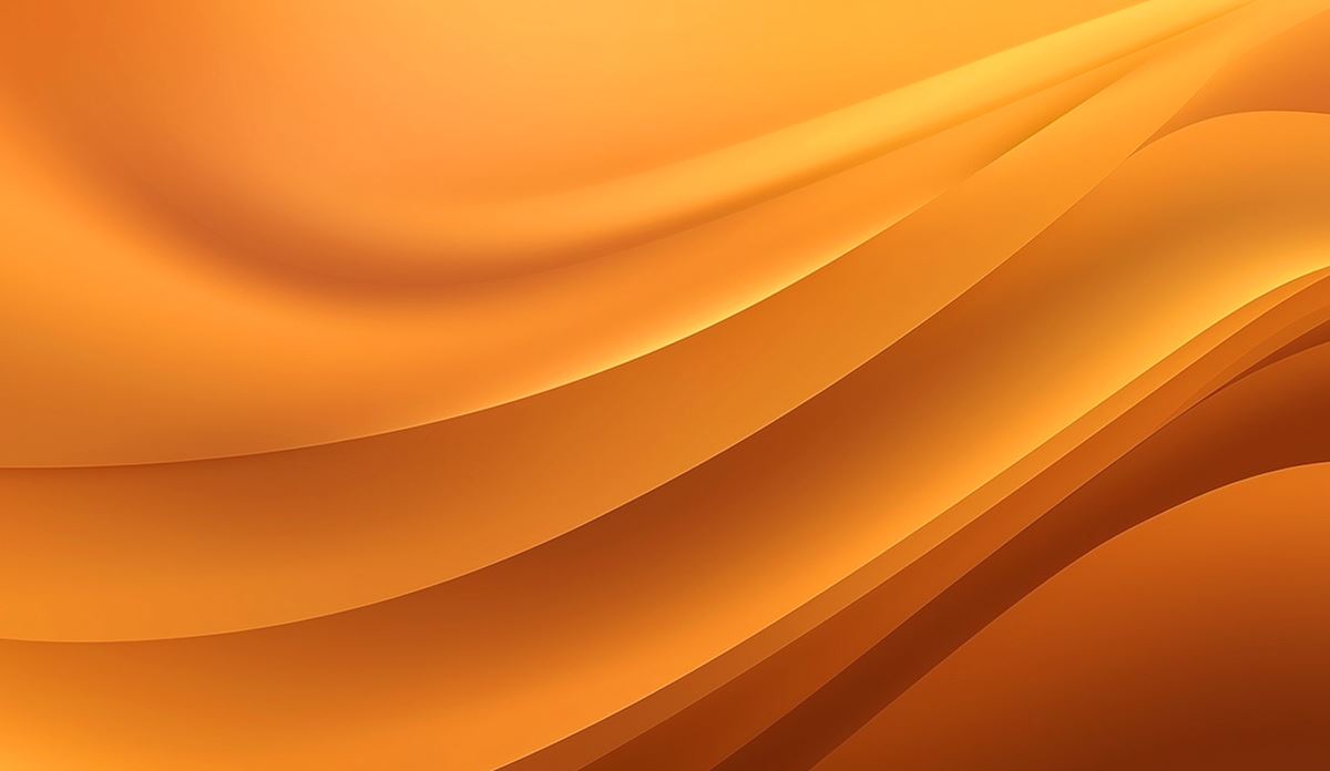 Abstract image featuring smooth, flowing curves in shades of orange and yellow, creating a warm and soothing wave-like pattern.