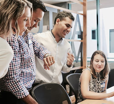 People at work in an office