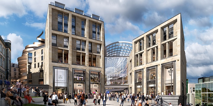 The exterior of St James Quarter