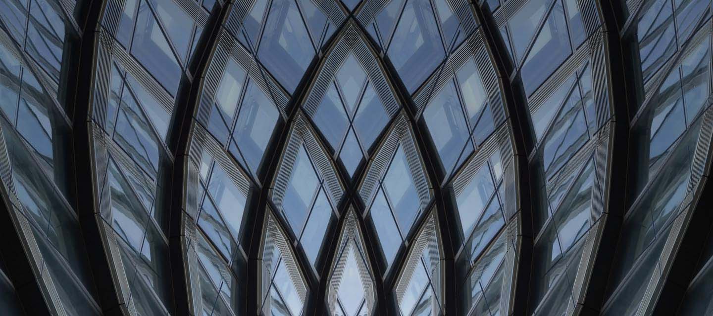 close up view of windows on a business building