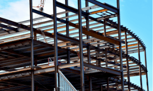 construction raw steel frame