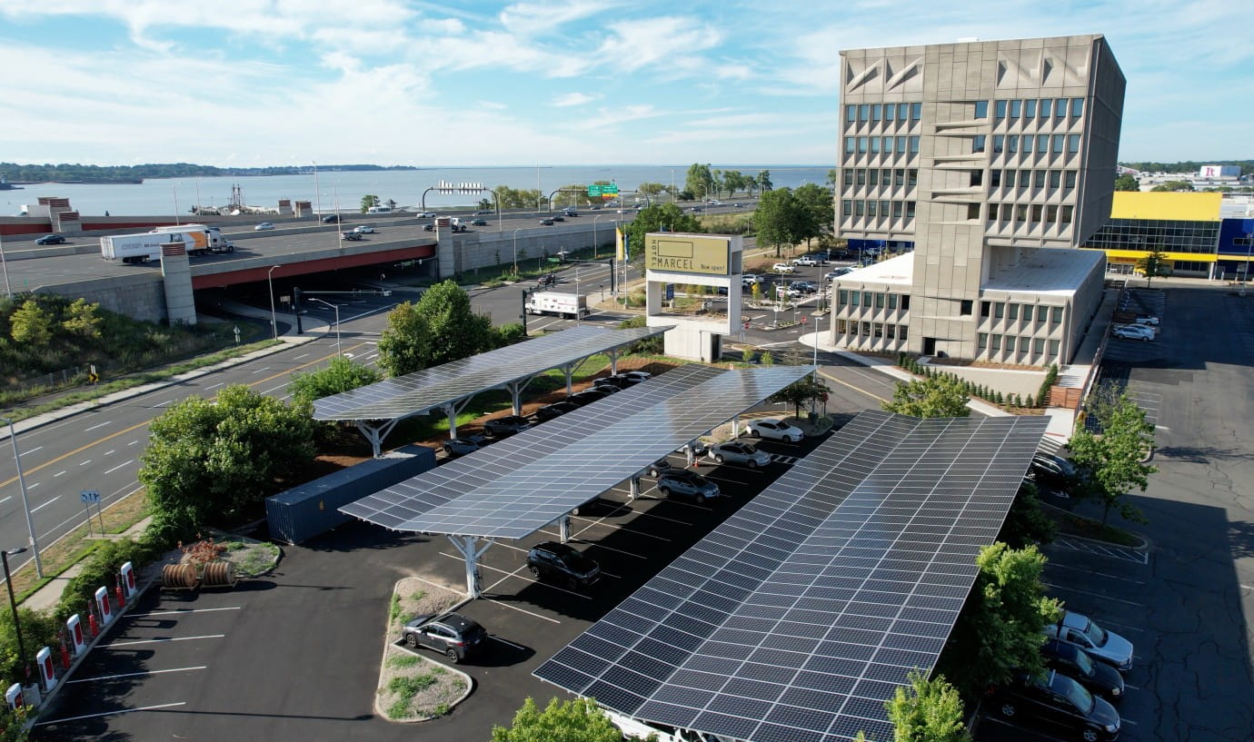 Solar canopies hotel marcel